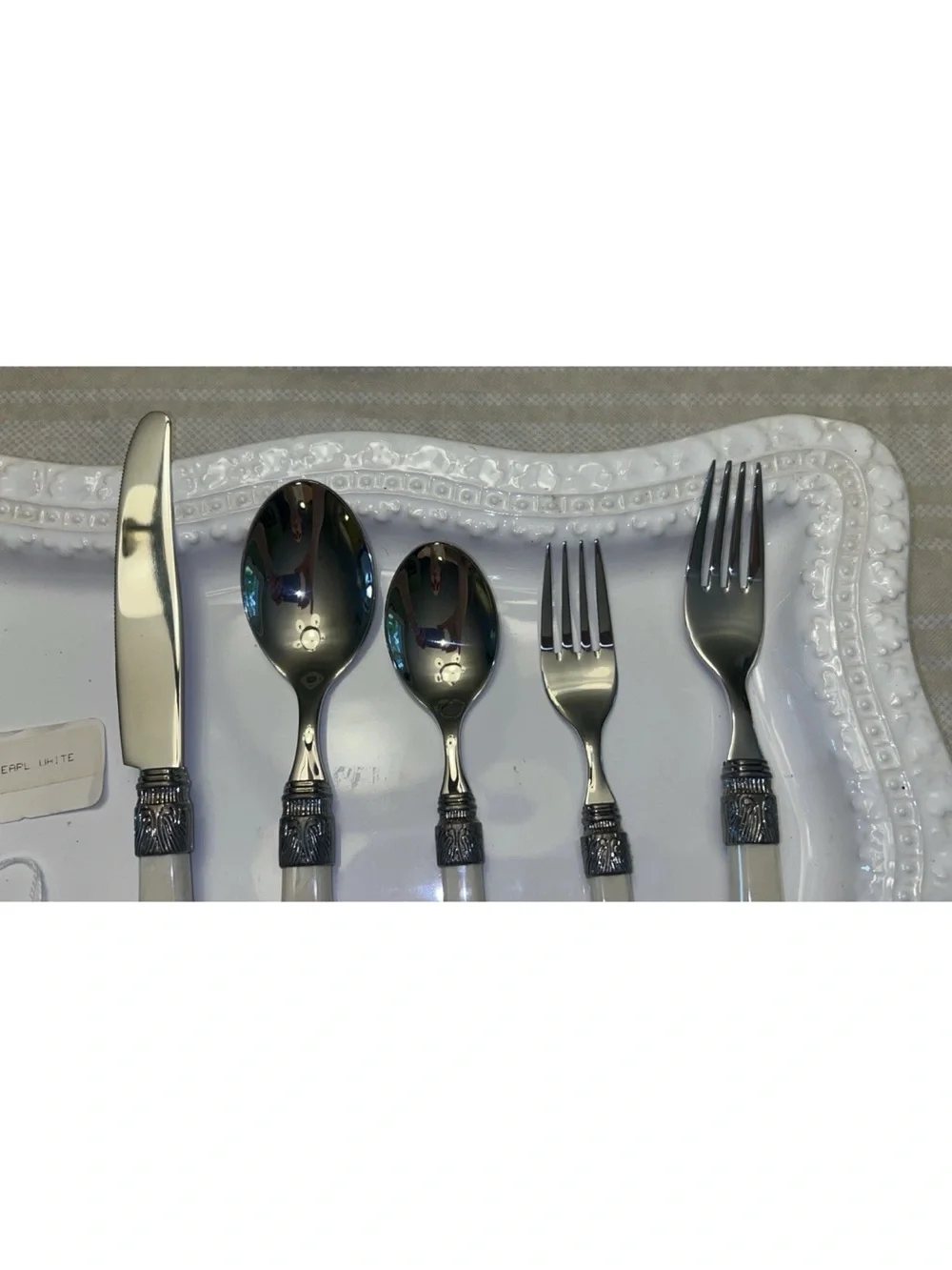 Vintage Stanley Roberts Single 5-piece Place Setting In Perlecent White NWT